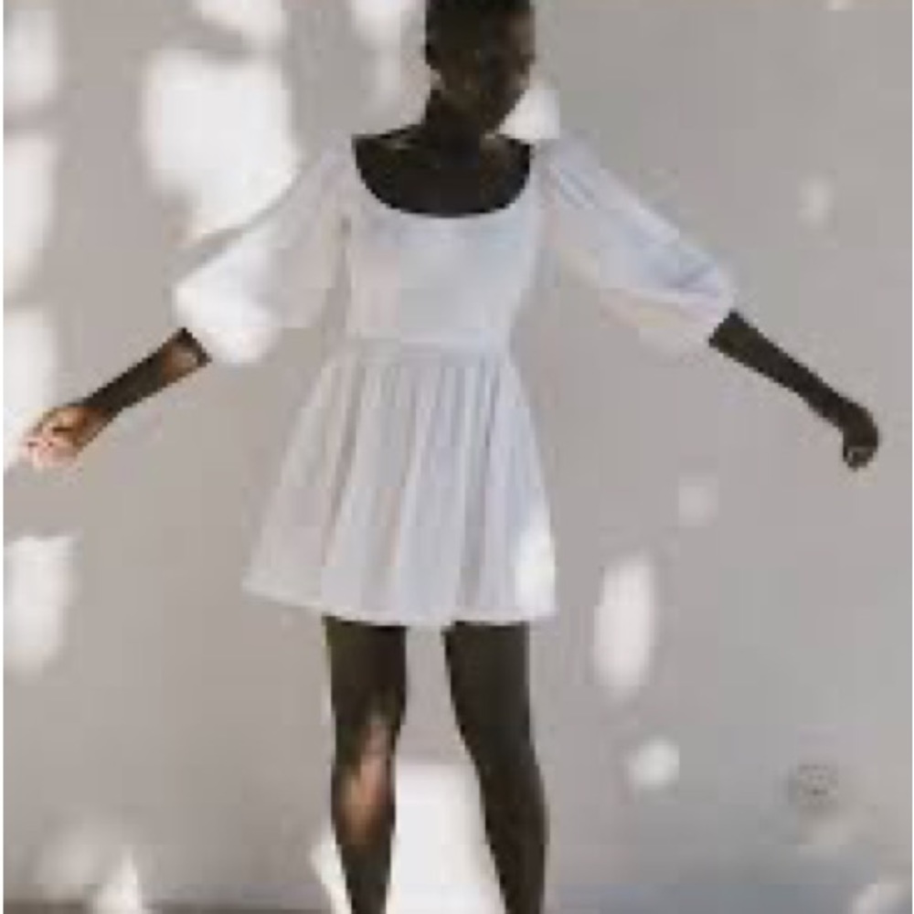 Kara Thoms Bellflower mini dress white snall